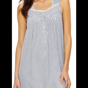 Eileen West Nightgown Chemise Blue White S Sleep